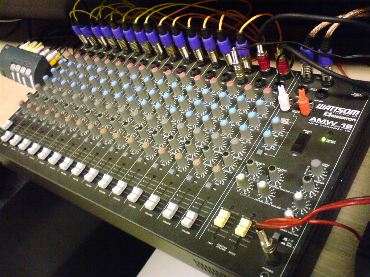 Audio mixing console used as context for charlie kirk show archive tracking